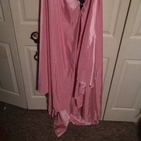 Jovani NEW pink gown with train and scarf size 10 - Picture 2 of 8